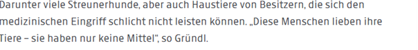 Ein Artikel über das Kastrationsprojekt der Arche Noah-Aktiver Tierschutz Austria in Rumänien.