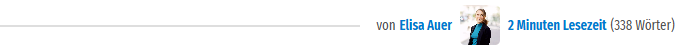von
Elisa Auer
Elisa Auer 5 Minuten Redaktion
2 Minuten Lesezeit(338 Wörter)Wörter)